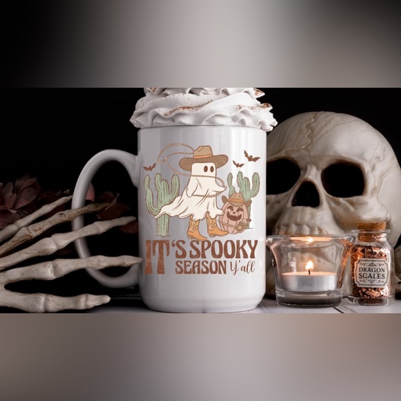 It’s Spooky Season Y’all Halloween graphic custom made coffee/tea cerami… - Picture 2 of 3